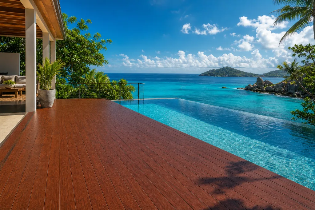 Terrasse aluminium — Terrasse — Martinique Deck aluminium terrasse piscine infinity vue mer Martinique GT MAT Caraïbes
