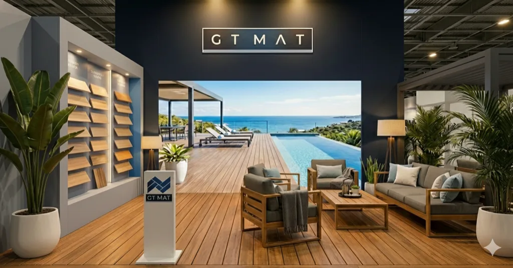 Profil en aluminium extrudé thermolaqué utilisé pour la fabrication de terrasses GT MAT aux Antilles